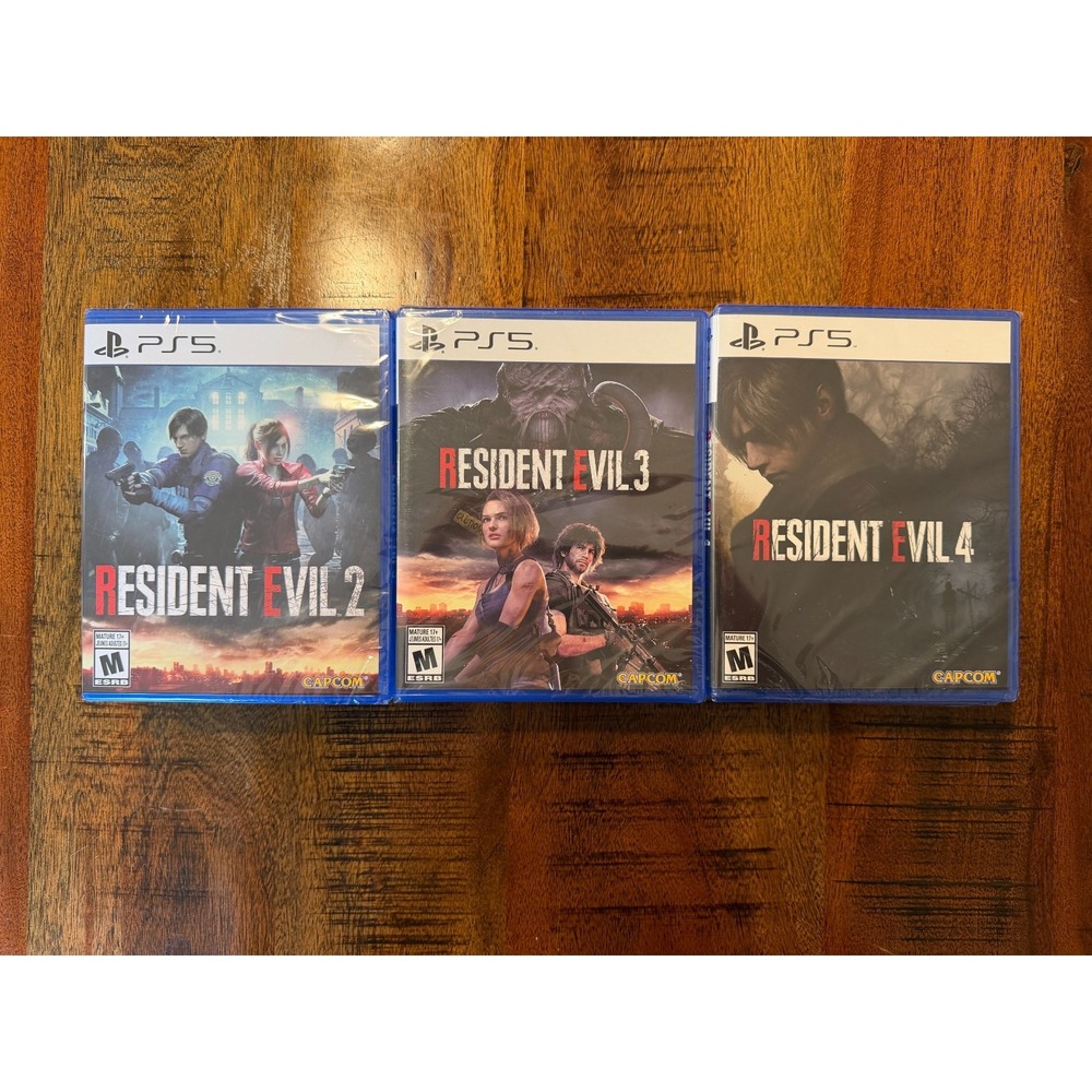 PlayStation 5 PS5 Resident Evil Sealed Game Lot 2, 3, 4 Halloween Spooky Season